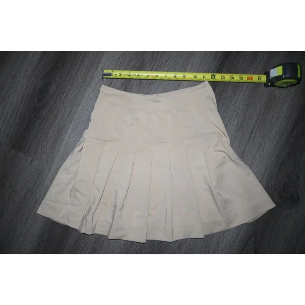 Love Tree Khaki Beige Pleated Tennis Skirt Size Small – Preppy High Waist Skirt